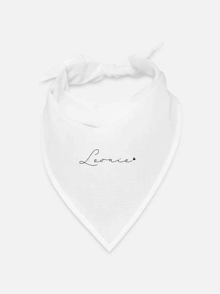 Name Leonie - Bandana Dreieckstuch - Weiß