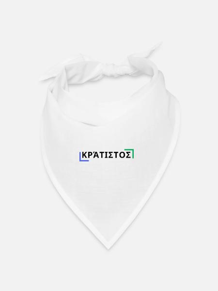 κράτιστος - Der Stärkste - Bandana Dreieckstuch - Weiß