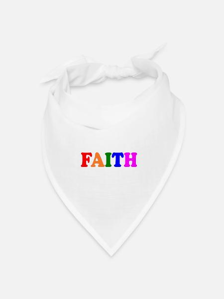 Faith - Bandana Dreieckstuch - Weiß
