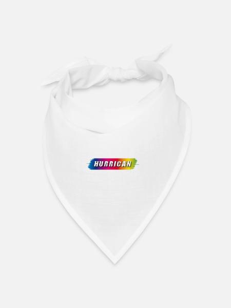 Hurrican Schriftzug Spektrum - Bandana Dreieckstuch - Weiß
