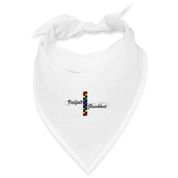 Vielfalt und Gleichheit | Design Regenbogenflagge - Bandana Dreieckstuch - Weiß - Vorne