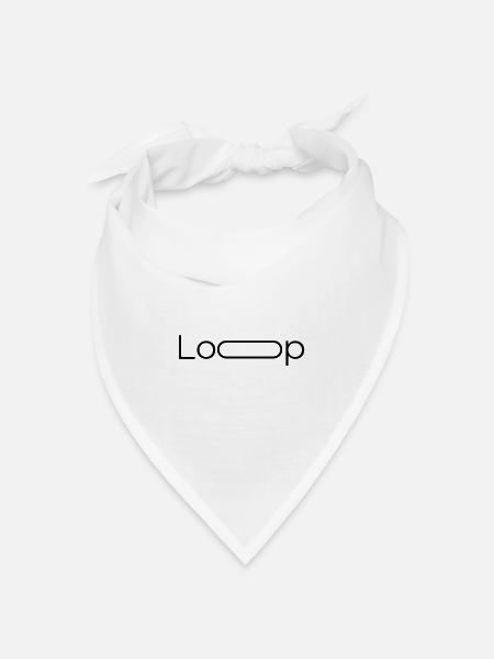 Minimalistisches abstraktes Strichzeichnungsdesign - Bandana Dreieckstuch - Weiß