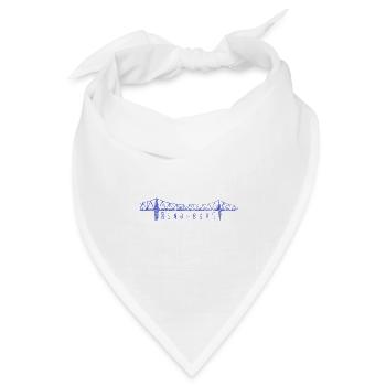 Rendsburg Hochbrücke – Skizzierte Skyline - Bandana Dreieckstuch - Weiß - Vorne