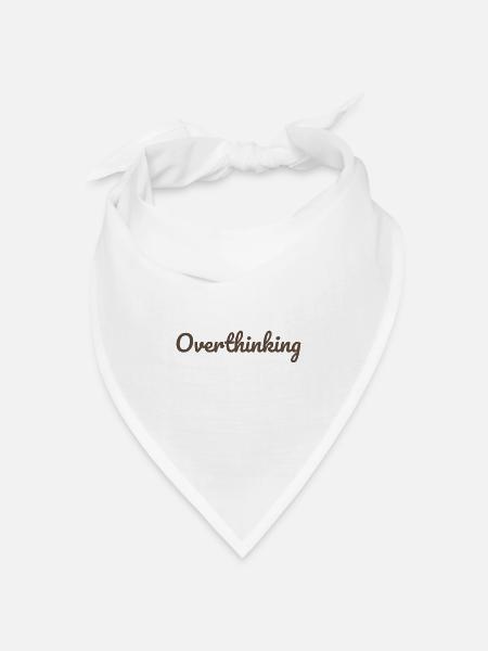 Überdenken Kalligrafie-Design - Bandana Dreieckstuch - Weiß