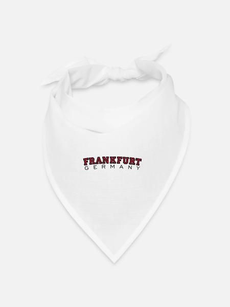 Frankfurt Germany (Rot) - Bandana Dreieckstuch - Weiß