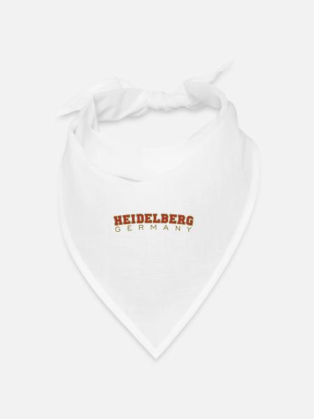 Heidelberg Germany College Style - Bandana Dreieckstuch - Weiß