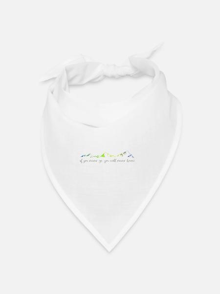 never go, never know - Bandana Dreieckstuch - Weiß