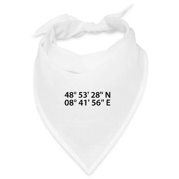 Pforzheim Koordinaten - Bandana Dreieckstuch - Weiß - Vorne