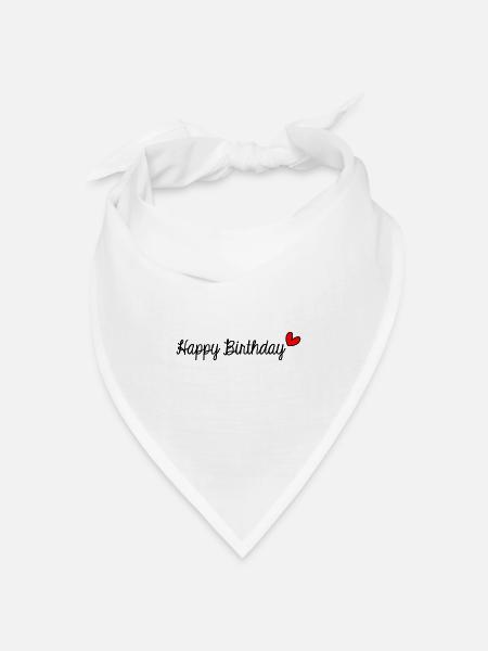 JAHRESTAG. ALLES GUTE ZUM GEBURTSTAG!. ALLES GUTE ZUM GEBURTSTAG!. - Bandana Dreieckstuch - Weiß