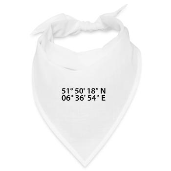Bocholt Koordinaten - Bandana Dreieckstuch - Weiß - Vorne