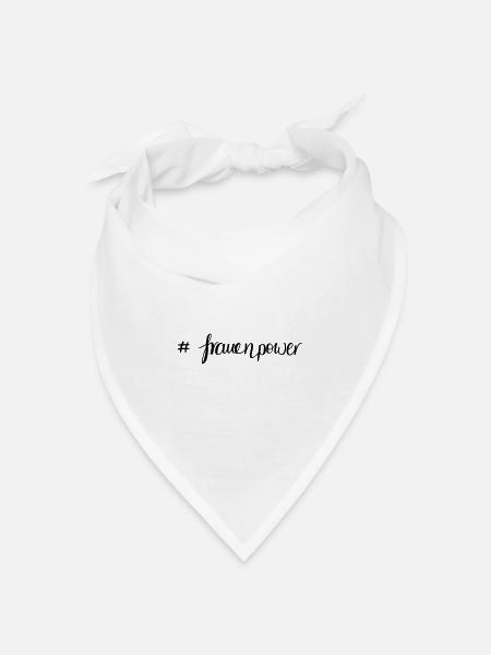 frauenpower - Bandana Dreieckstuch - Weiß