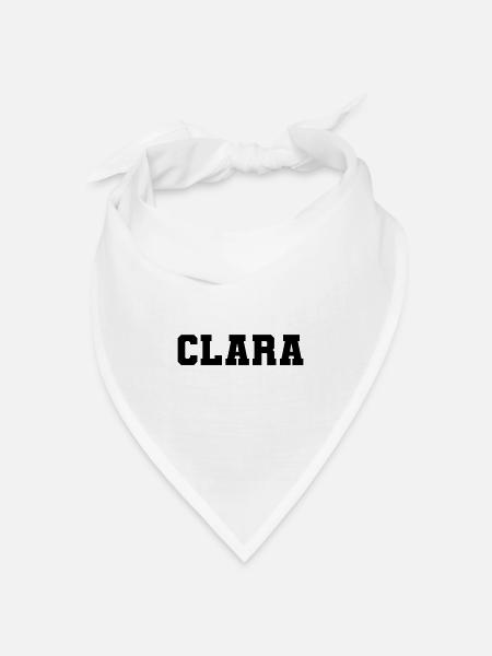 Name - Clara - Bandana Dreieckstuch - Weiß