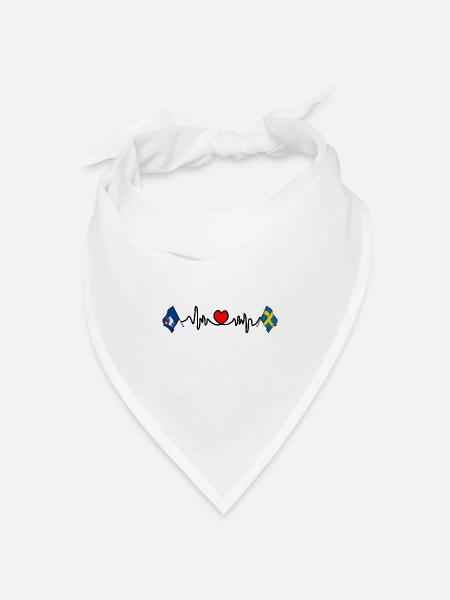 Gotland & Schweden – Insel im Herzen - Bandana Dreieckstuch - Weiß