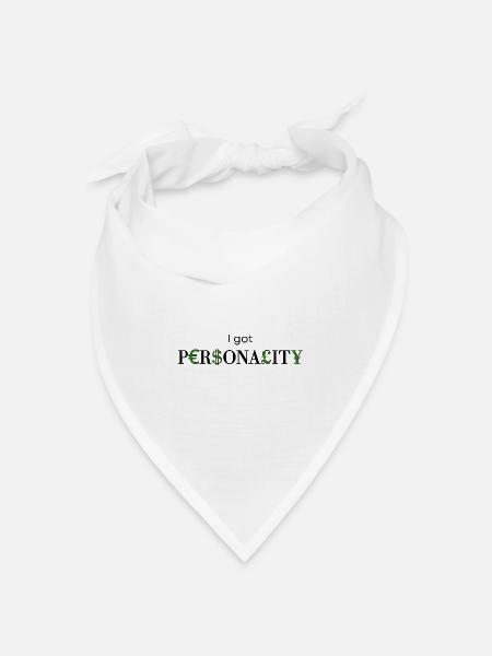 I got Personality - Design mit Währungen - Bandana Dreieckstuch - Weiß