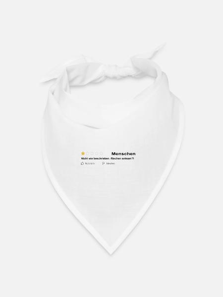 Menschen Bewertung - Riechen seltsam - Bandana Dreieckstuch - Weiß