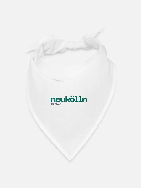 Berlin Neukölln - Schönes, schlichtes Design - Bandana Dreieckstuch - Weiß