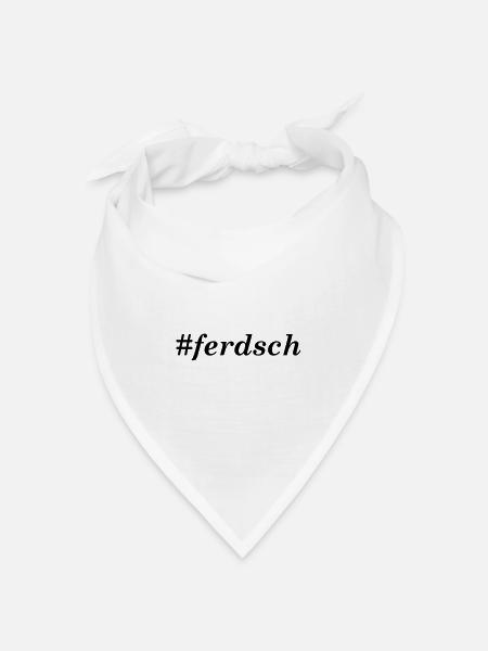 Sachsenliebe #ferdsch - Bandana Dreieckstuch - Weiß