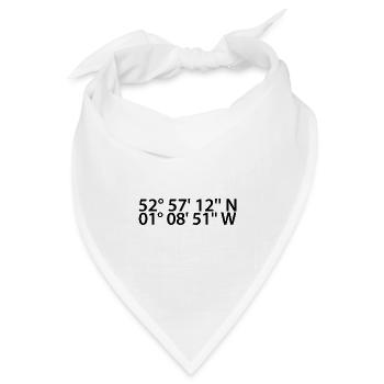 Nottingham Koordinaten - Bandana Dreieckstuch - Weiß - Vorne