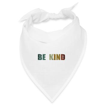 Sei freundlich - Bandana Dreieckstuch - Weiß - Vorne