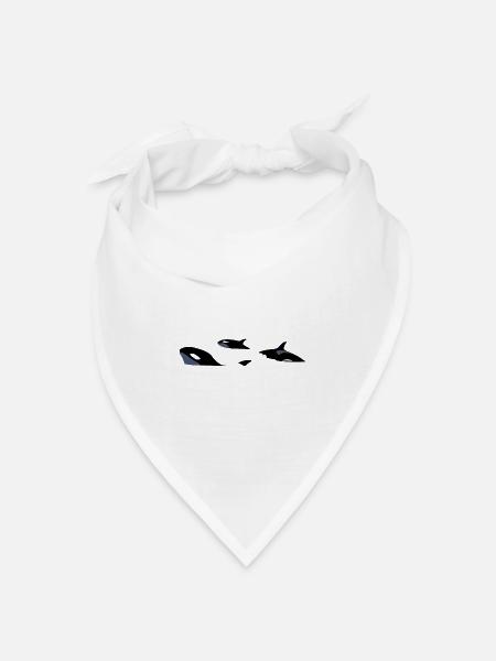 Orcas - Bandana Dreieckstuch - Weiß