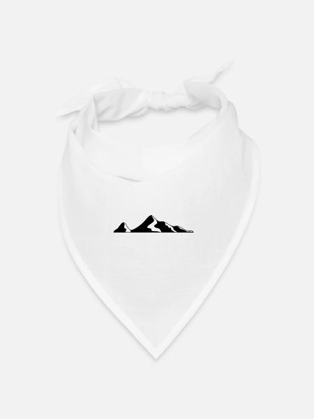Berg - Bandana Dreieckstuch - Weiß