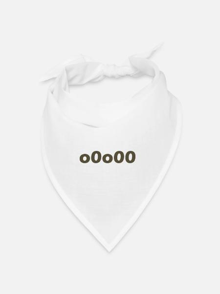 Abstraktes T-Shirt mit Naturmuster - Bandana Dreieckstuch - Weiß