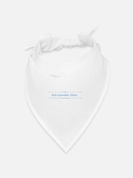 Nicht unfreundlich Selektiv Typo-Print - Bandana Dreieckstuch - Weiß