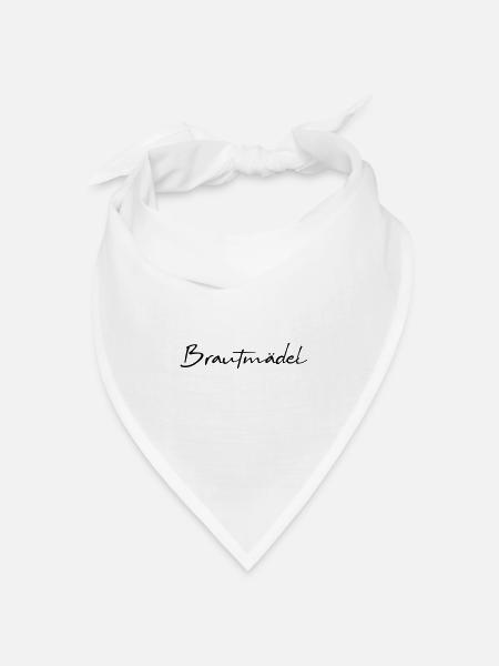 Brautmädel Junggesellinnenabschied - Bandana Dreieckstuch - Weiß