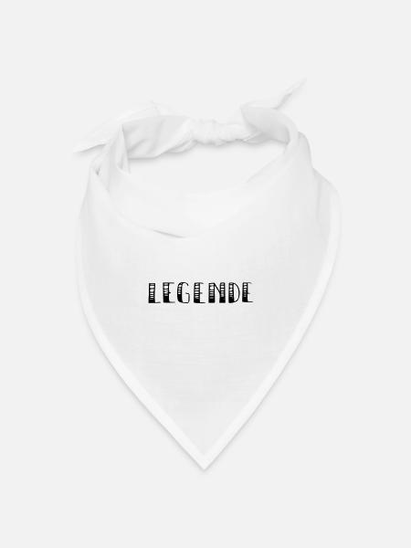 Legende - Bandana Dreieckstuch - Weiß