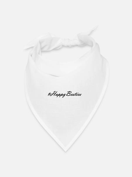 Happy Besties - Bandana Dreieckstuch - Weiß
