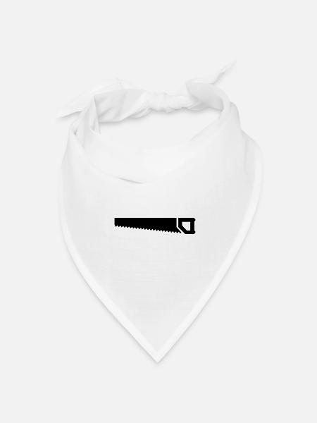 Säge - Bandana Dreieckstuch - Weiß
