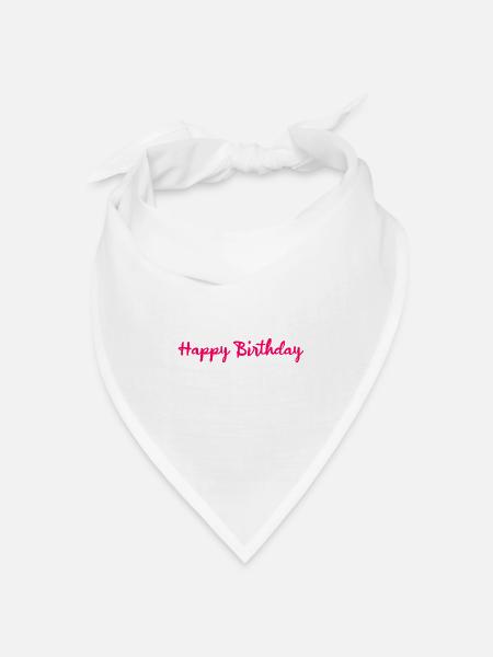 ALLES GUTE ZUM GEBURTSTAG!. ALLES GUTE ZUM GEBURTSTAG!. JAHRESTAG. - Bandana Dreieckstuch - Weiß