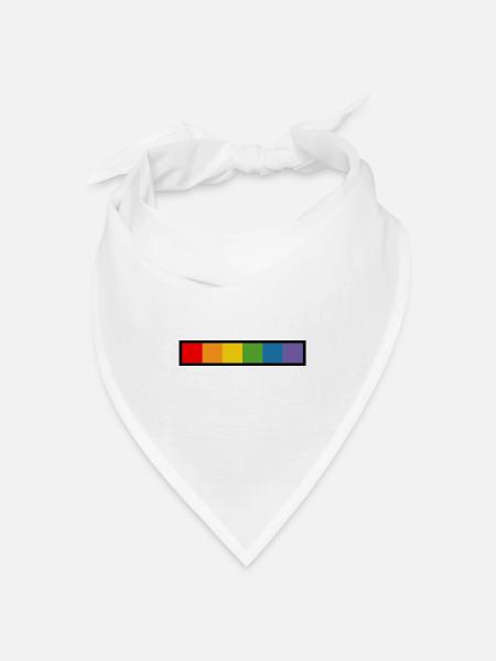 LGBT rainbow schwarz - Bandana Dreieckstuch - Weiß