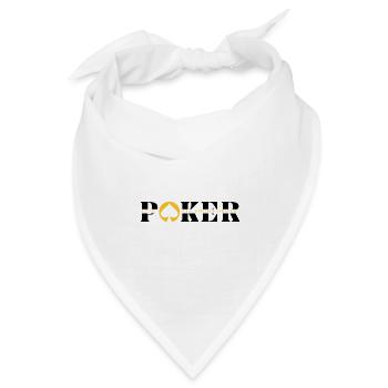 POKER ÜBER GESCHICKLICHKEITS-Poker Artikel - Poker Mode - Bandana Dreieckstuch - Weiß - Vorne