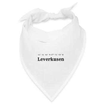 Leverkusen Koordinaten - Bandana Dreieckstuch - Weiß - Vorne