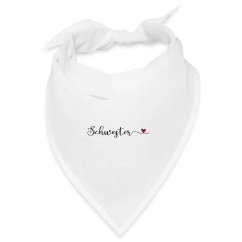 Schwesterherz - Bandana Dreieckstuch - Weiß - Vorne