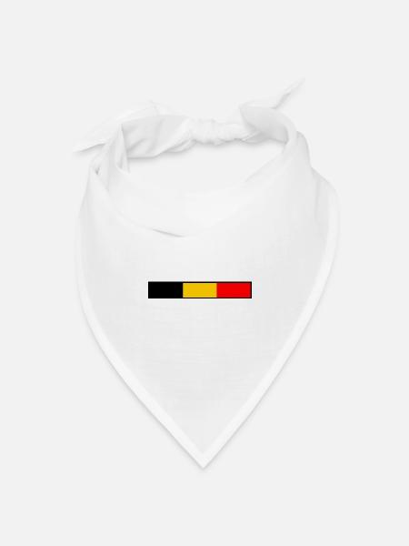 Belgien - Bandana Dreieckstuch - Weiß