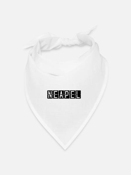 Neapel Flughafentafel - Bandana Dreieckstuch - Weiß
