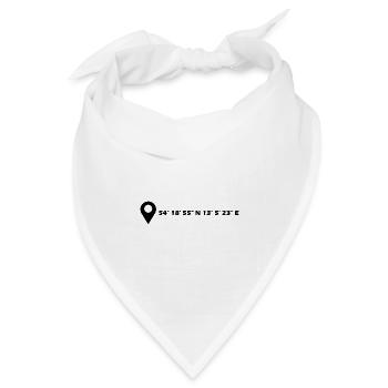 Stralsund Koordinaten - Bandana Dreieckstuch - Weiß - Vorne