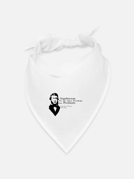 Ungehorsam - Bandana Dreieckstuch - Weiß