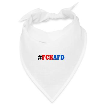 Fck afd - Bandana Dreieckstuch - Weiß - Vorne