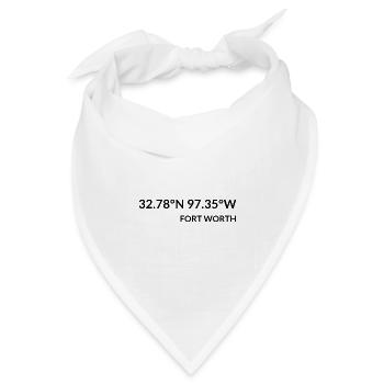 Fort Worth Texas USA Koordinaten - Bandana Dreieckstuch - Weiß - Vorne