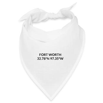 Fort Worth Texas USA Koordinaten - Bandana Dreieckstuch - Weiß - Vorne