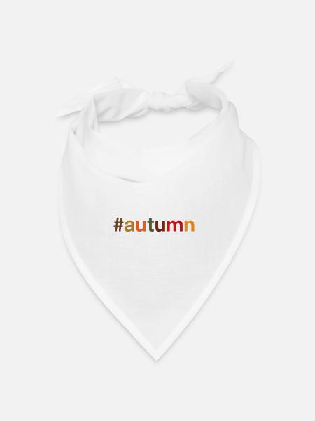 AUTUMN Herbst - Bandana Dreieckstuch - Weiß
