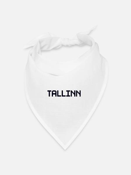 TALLINN Estland - Bandana Dreieckstuch - Weiß