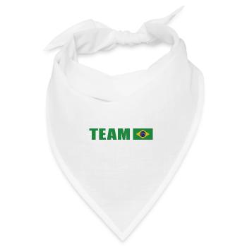 Support-Team Brasilien - Bandana Dreieckstuch - Weiß - Vorne