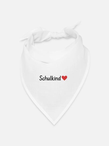 Schulkind - Bandana Dreieckstuch - Weiß