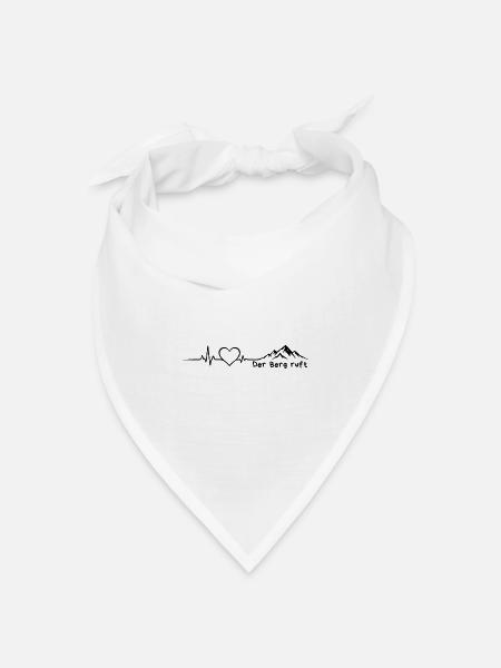 Der Berg ruft - Bandana Dreieckstuch - Weiß