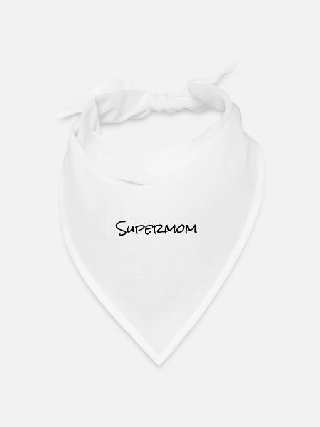 Super-Mama - Bandana Dreieckstuch - Weiß