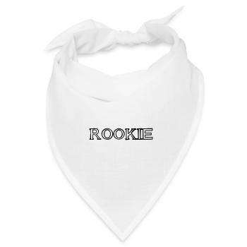 Rookie Schriftzug handgezeichnet - Bandana Dreieckstuch - Weiß - Vorne